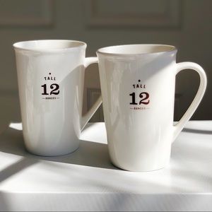 Set of 2 Starbucks Tall 12-Ounce Coffee Latte Mugs